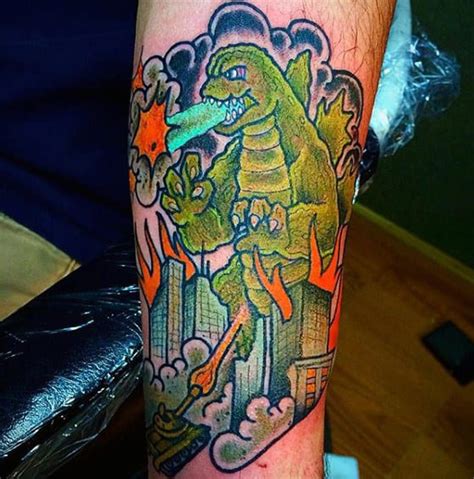 Godzilla Tattoo Designs For Men Awakened Sea Monst Vrogue Co