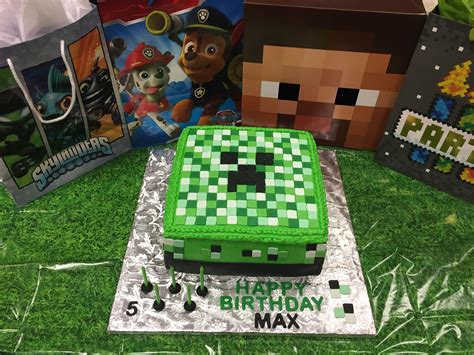 Creeper Cake Minecraft Birthday Cake Minecraft Birthday Cake