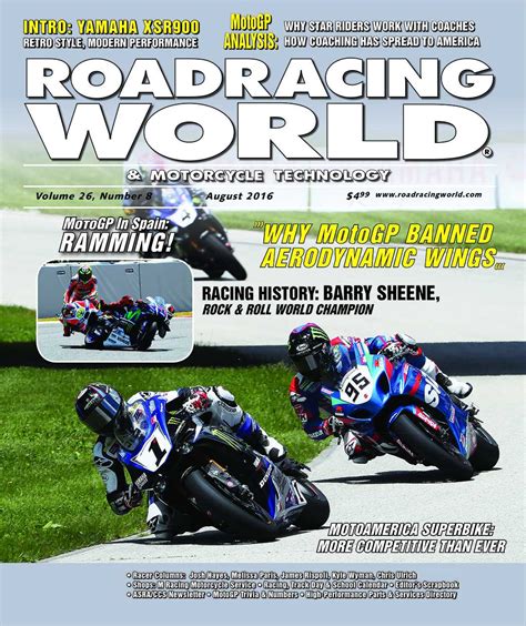 august 2016 roadracing world magazine motorcycle riding racing and tech news