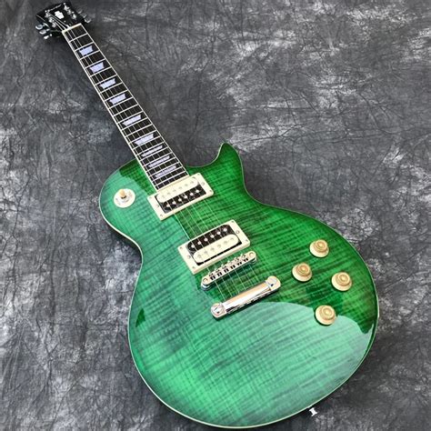 In Stock Grote Green Color Standard Electric Guitar Solid Mahogany With