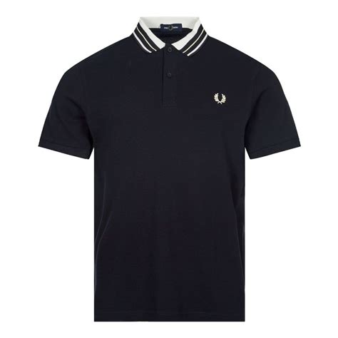 Fred Perry Tramline Tipped Polo Shirt Navy Aphrodite1994
