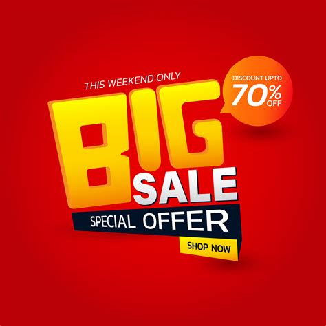 Big Sale Special Offer Template Banner 1760122 Vector Art At Vecteezy
