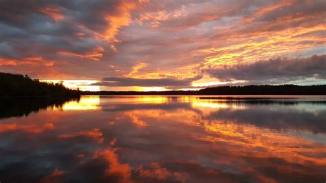Dream Sunset Lake Reflection Free Download