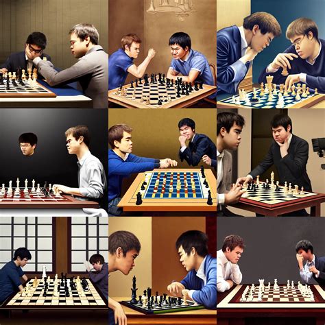 Magnus Carlsen Playing Chess With Hikaru Nakamura In Stable Diffusion