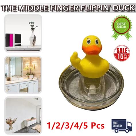 The Middle Finger Duck Naughty Duck Car Dashboard Decor Rubber Duck