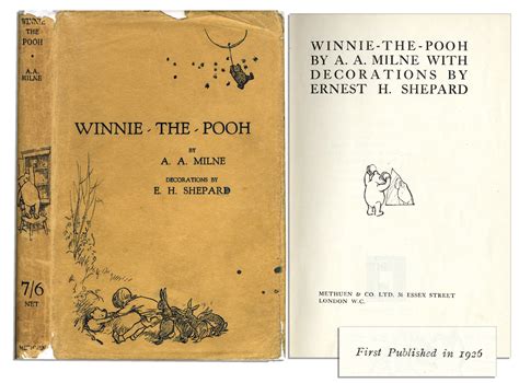 By the time the latter appeared, sales of its predecessors had broken all records. Lot Detail - Scarce First Printing of ''Winnie the Pooh ...
