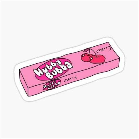 Hubba Bubba Chewing Gum Sticker For Sale By Wavesfordays4 Redbubble