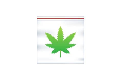 Plastic Bag With Weed Cannabis Marijuan Graphic By Dg Studio