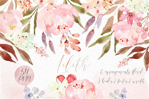 Maybe you would like to learn more about one of these? Lilith Pink Watercolour Flowers Clipart - Design Cuts