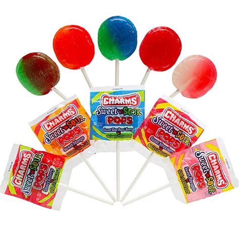 28 Pc Charms Sweet Sour Pops Lollipop Sucker Candy Lollypops Walmart