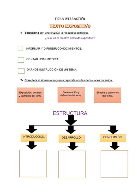 Texto Expositivo Live Worksheets