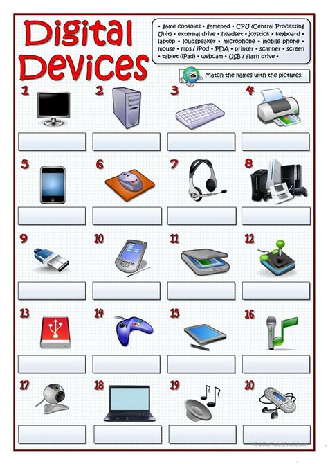 Digital Devices Worksheet Free Esl Printable Worksheets Made By