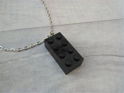 Black Brick Necklace Made With Real Lego Bricks