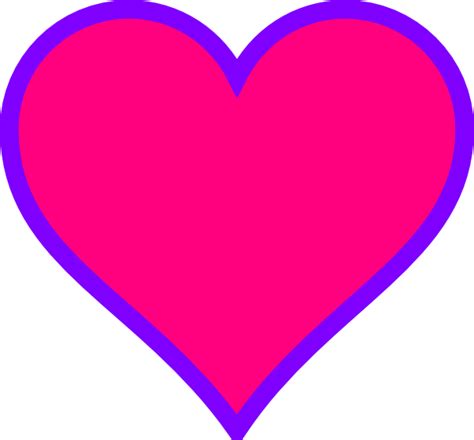 Magenta And Purple Heart Clip Art Vector Clip Art Online