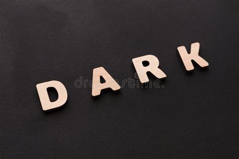 Word Dark On Black Background Stock Photo Image Of Concept
