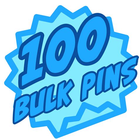 100 Pins Bulk Order