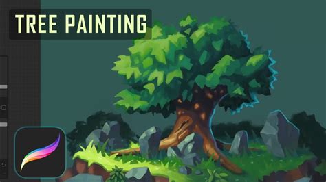 Tree Painting Using Procreate Free Download Below Digital Art Speed