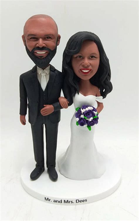 Personalized Black Wedding Cake Toppers Custom Wedding Cake Toppers