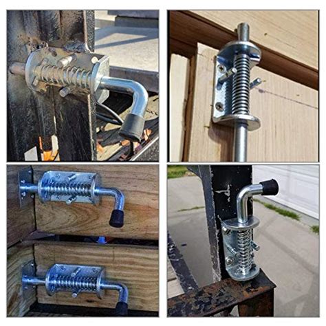 Homend Pack Metal Lock Barrel Bolt Spring Loaded Locking Latch Long W Grip Heavy Duty For