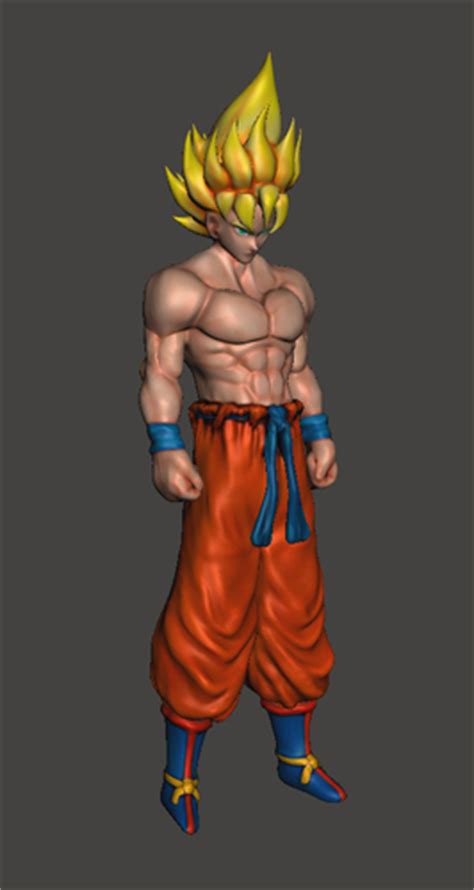 Before printing the files, we strongly recommend reading the printing details section. 3D Printed Super Saiyan Goku - Dragon Ball Z by Gnarly 3D Kustoms | Pinshape