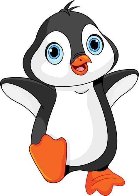 Cartoon Baby Penguin Stock Image Vectorgrove Royalty Free Vector Images