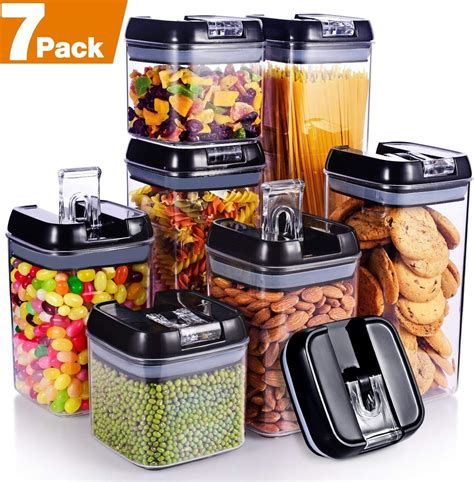 Senbowe 7 Piece Air Tight Food Storage Container Set With Durable
