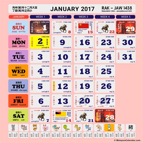 A few of the calendars include some. Malaysia Calendar - Blog