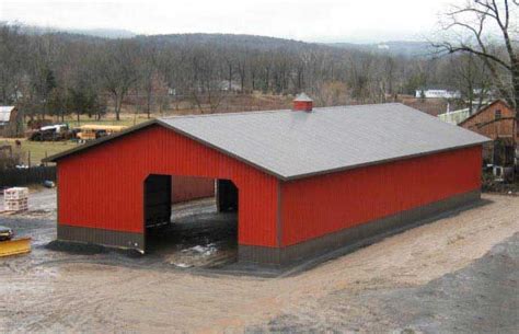 Explore more pole barn color schemes with new holland supply. red and charcoal gray pole buildings | Pole buildings ...