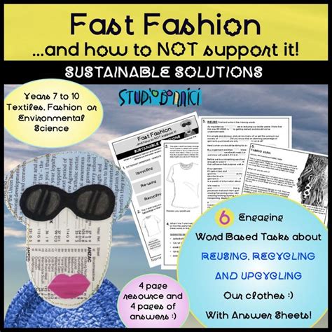 Fast Fashion Activities Task Sheets No Prep Handouts Student