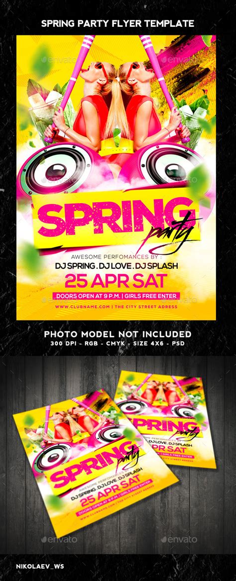 Spring Party Flyer By Maksn Graphicriver