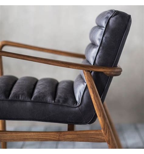 Datsun Armchair Antique Ebony Ora Interiors Leather Armchair