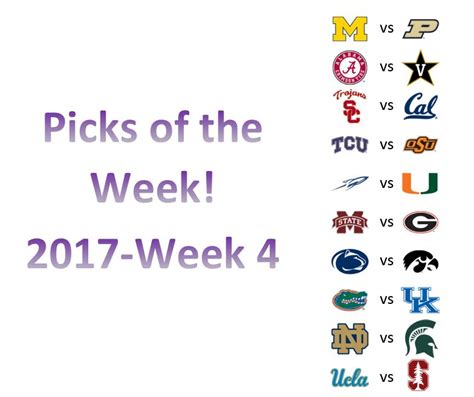 2017 Week 4 Picks Jacknife Sports