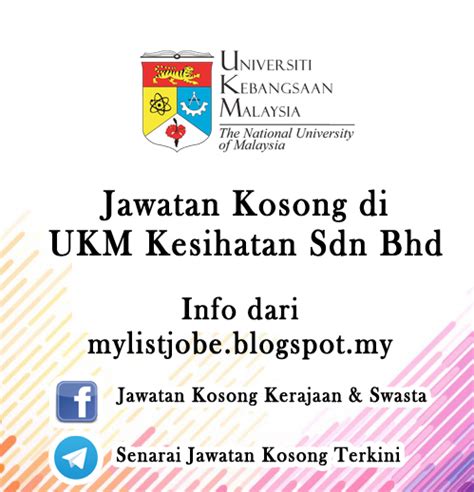 Info kekosongan ini adalah seperti yang diiklankan. Jawatan Kosong di UKM Kesihatan Sdn Bhd - 06 Oktober 2016 ...