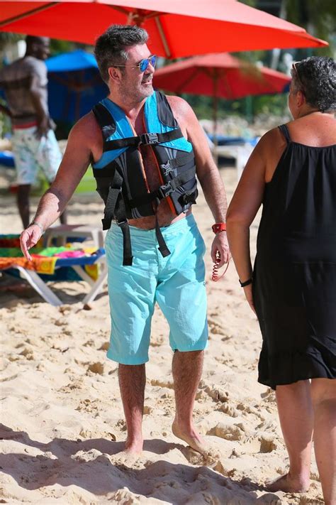 simon cowell and lauren silverman jet skiing in barbados just simon cowell