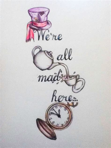 Alice In The Wonderland Art Alice In The Wonderland Quotes Mad