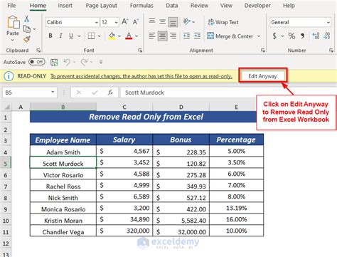 How To Remove Read Only From Excel Easiest Ways ExcelDemy