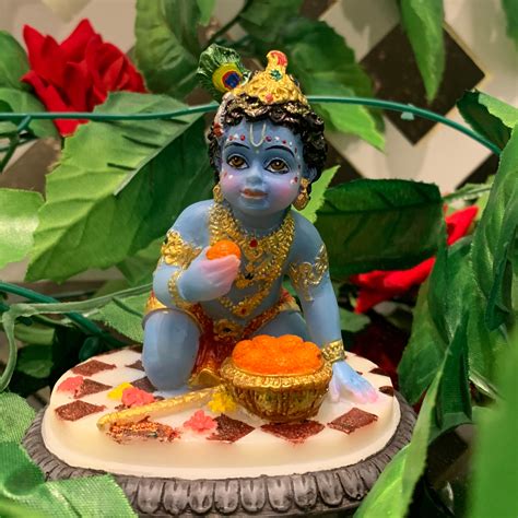 Laddu Gopal Statue Little Bal Krishna Janmashtami Murti Kanha Idol Lad