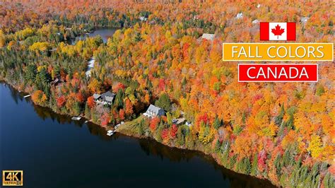 Fall Season In Quebec Canada │ 4k Camera Drone Captures Stunning