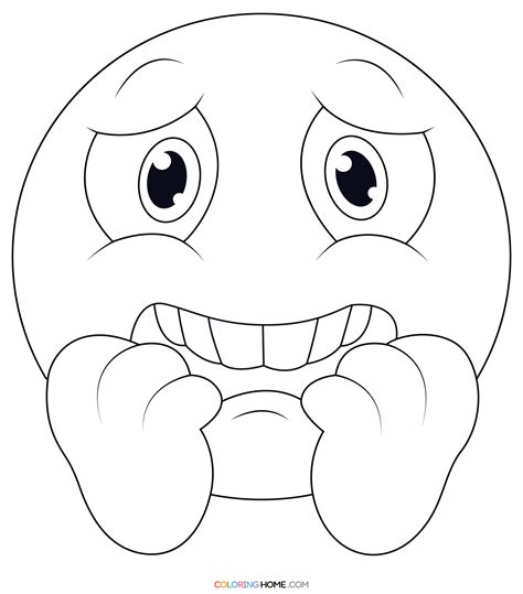 Scared Face Coloring Page Coloring Home