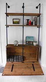 Reclaimed Wood And Pipe Shelves Images