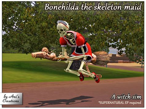 The Sims Resource Bonehilda The Skeleton Maid Sim See Notes Before