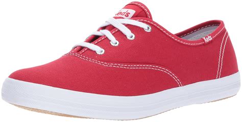 Keds Womens Champion Original Canvas Lace Up Sneaker Red 9 M Us On