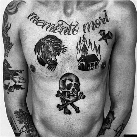 Skull and rose tattoos meld two of traditional tattooing's most enduring images. 50 Traditional Skull Tattoo Designs For Men - Manly Ink Ideas