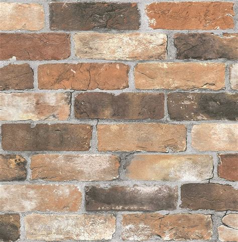 Brewster Home Fashions Reclaimed Bricks Rustic Wallpaper — Primetime