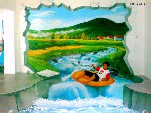 Lukisan Dinding 3D, Background Foto 3 Dimensi Yang Super Unik