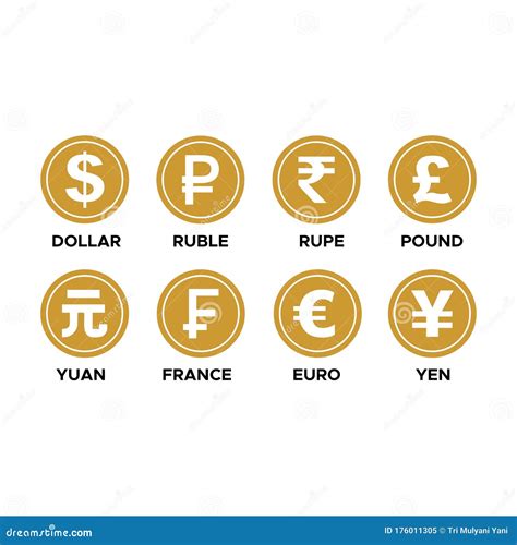 Most Popular Foreign Currency Icon Vector Design Symbol Of Money Stock