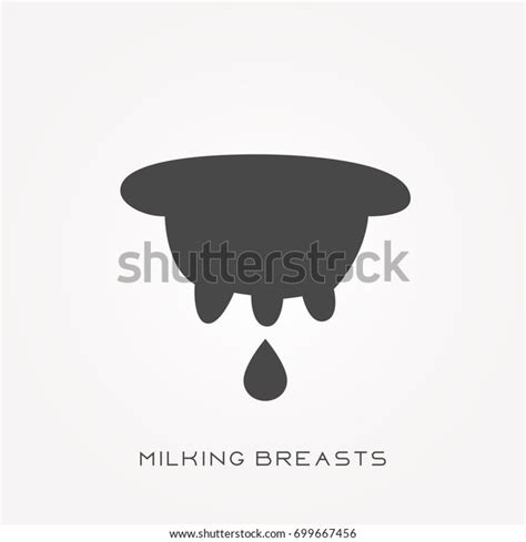 Silhouette Icon Milking Breasts Stock Vector Royalty Free 699667456 Shutterstock