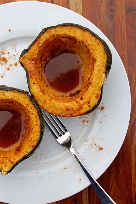 Roasted Acorn Squash With Butter Brown Sugar And Cinnamon