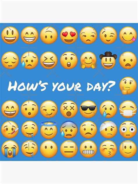 Hows Your Day In Emojis Photographic Print By Edenmatt Redbubble
