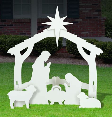 Beautiful Silhouette Style Nativity Display Conveys The True Meaning Of
